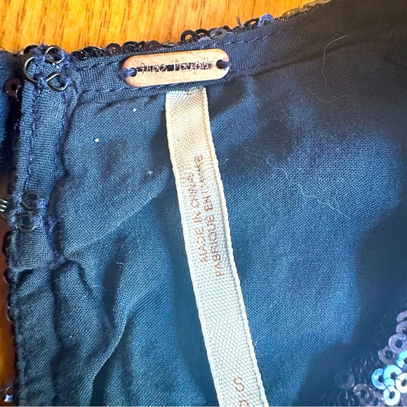 Free People Royal Blue Sequin Halter Top Mini Dress (size S) - Picture 6 of 7